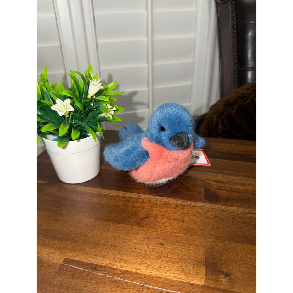 Douglas Cuddle Toys Bluebird Plush Stuffed Animal Blue Coral Bird with Tags